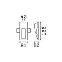 Ideal Lux V�gindbygningslampe WALKY-2 overmalbar IP20, hvid