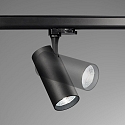 Ideal Lux 3-faset spot FOX 25W BIG / ON-OFF 830 justerbar, on/off IP20, sort mat 