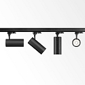 Ideal Lux 3-faset spot FOX 25W BIG / ON-OFF 830 justerbar, on/off IP20, sort mat 