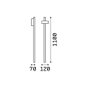 Udend�rs stativlampe HUB 1100 IP54, antracit