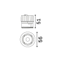 Ideal Lux Indbygningslampe DYNAMIC IP54, sort