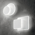Ideal Lux wall luminaire POUCHE round IP20, white