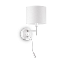 wall luminaire SET UP MAP2 2 flames, with flex arm, with USB connection E27 IP20, white