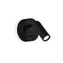 Ideal Lux wall luminaire BEAN round, with switch IP20, black