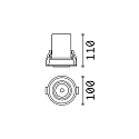 ceiling recessed luminaire NOVA IP20