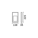 Udendørs wall luminaire FEBE firkantet IP65, antracit