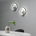 Ideal Lux wall luminaire OZ AP ON-OFF round, on/off IP20, black matt 
