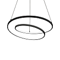 pendant luminaire OZ D80 ON-OFF round, on/off IP20, black matt 