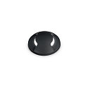 Gulvindbygningslampe WAY 2-SIDE � 50MM rund, tilg�ngelig, tosidet G9 IP67, sort