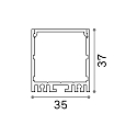 Ideal Lux Profil VISION TRIMLESS 200, hvid