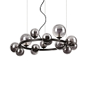 Pendel PERLAGE rund, 14-flammer G9 IP20, sort 
