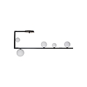 Celing luminiare BIRDS, 5-flame, 5x G9, black / white / satined brass