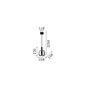 Ideal Lux Pendel COCO 1-flamme, justerbar IP20, r�gfarver