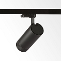3-phase spot EOS 15W ON-OFF cylindrical, adjustable, on/off IP20, black matt 