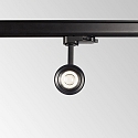 3-phase spot EOS 15W ON-OFF cylindrical, adjustable, on/off IP20, black matt 