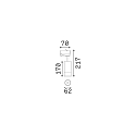 3-phase spot EOS 15W ON-OFF cylindrical, adjustable, on/off IP20, black matt 