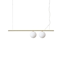 pendant luminaire PERLINE SP2 2 flames G9 IP20, brass