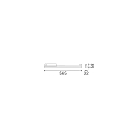 Ideal Lux 3-phase luminaire DISPLAY WIDE 565 IP20, black