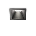 ceiling recessed luminaire GAME TRIM SQUARE 84MM square, rigid, UGR < 19, switchable IP40/IP20, black 