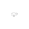 Ideal Lux canopy ROUND STANDARD � 30CM 3-fold, round, black matt