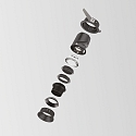 Installationshus BENTO 1-fold, rund, med ramme