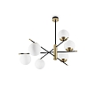 ceiling luminaire GOURMET PL6 6 flames E14 IP20, black