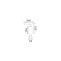Ideal Lux 3-faset spot FOX 25W BIG / DALI 930 DALI styrbar, justerbar IP20, hvid mat 