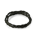 kabel CAVO TESSUTO INTRECCIATO 2-fold, med stik, 2-polet, sort