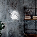 Ideal Lux wall luminaire OZ AP DALI/PUSH round, DALI controllable IP20, white matt dimmable