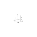 Ideal Lux pendant luminaire GEMINI 61 DALI controllable IP20, white dimmable