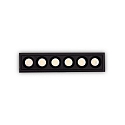 Indbygnings loftlampe LIKA SLIM D12 FI RECESSED TRIM 6-flammer, UGR < 19, on/off IP20, sort mat 