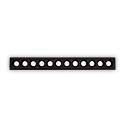 Indbygnings loftlampe LIKA SLIM D24 FI RECESSED TRIM 12-flammer, UGR < 19, on/off IP20, sort mat 