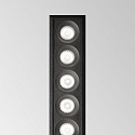 Ideal Lux ceiling recessed luminaire LIKA SLIM D24 FI RECESSED TRIM 12 flames, UGR < 19, on/off IP20, black matt 