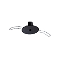 indbygningsroset ROUND RECESSED 1-fold, rund, sort mat