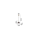 Ideal Lux pendant luminaire EMPIRE ball shaped G9 IP20, smoky colour dimmable
