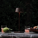 Ideal Lux Batteri bordlampe PURE IP54, kaffebrun d�mpbar