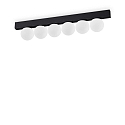 Loftlampe PING PONG IP20, sort 