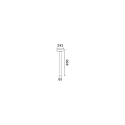 Ideal Lux bollard lamp TESLA 80 G9 IP44, black dimmable