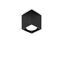 Loftlampe DOT firkantet IP20, sort d�mpbar