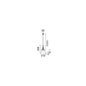 pendant luminaire CONO SP1 1 flame, conical GU10 IP20, nickel 