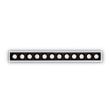 Indbygnings loftlampe LIKA SLIM D12 FI RECESSED TRIM 6-flammer, UGR < 19, on/off IP20, hvid mat 