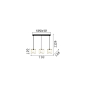 Ideal Lux pendant luminaire LINGOTTO SP3 SINGLE 3 flames, 3-fold, adjustable G9 IP20, black matt 