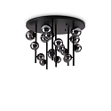Loftlampe PERLAGE 18-flammer G9 IP20, r�gfarver, sort mat d�mpbar