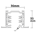 ISOLED 3-faset monteringsskinne CLASSIC, hvid mat