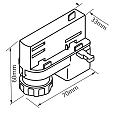 ISOLED 3-faset adapter CLASSIC + S1 PENDULUM universal, hvid