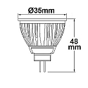ISOLED LED reflektorp�re MR11 G4 3W 220lm 2700K 38� CRI 80-89 d�mpbar