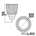 ISOLED Pin based LED reflector lamp MR11 diffuse, 12V AC / DC, G4, 4W 4000K 200lm 120, dimmable