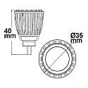ISOLED LED reflektorp�re MR11 d�mpbar G4 4W 200lm 4000K 120� CRI 80-89 d�mpbar