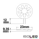 ISOLED Pin based LED board 9SMD, lateral pin, 12V AC / DC, G4, 1.5W 3000K 150lm 120, not dimmable