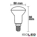 ISOLED LED spot R50, E14, 5W 2700K 490lm 156cd 180, not dimmable, white / frosted